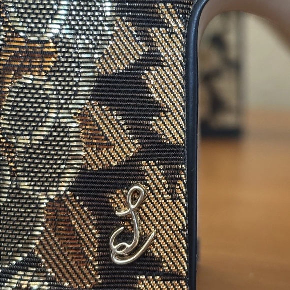 Sam Edelman Metallic Floral Brocade Ankle Boots in Gold and Bronze - Picture 2 of 6